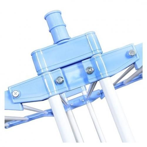 product_image_name-Generic-Séchoir à Linge Pliable - 3 Niveaux Réglables - Grande Capacité Avec Roues - Bleu-7