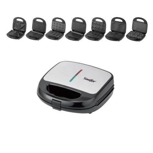 product_image_name-Sonifer-Appareil De Cuisine Multifonction 7 en 1 Pour Petit-Déjeuner, Mini-Gaufrier Et Sandwichs-3