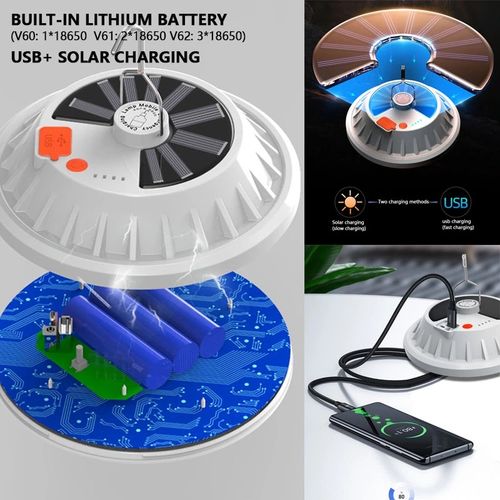 Generic Lampe Rechargeable USB à Ampoule LED, Charge Solaire, Lanterne  Portable D'Urgence Avec Télécommande - Prix pas cher