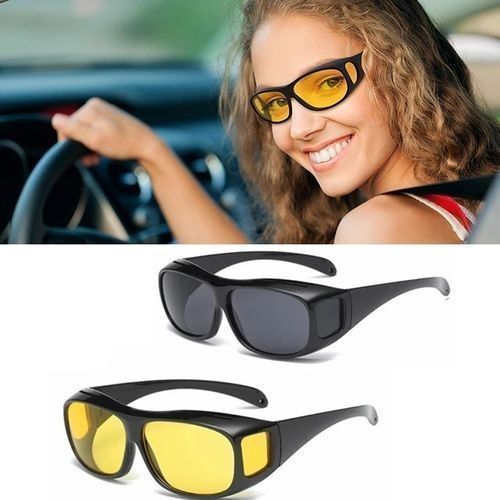 Generic Lunettes De Vision Nocturne HD-NOIR/jaune