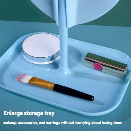 product_image_name-Generic-Miroir de Maquillage LED en Forme de Cœur avec Plateau – Élégant et Pratique-2