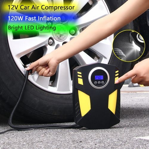 Gonfleur pneu voiture – Compresseur d'air 12V portable 120W avec