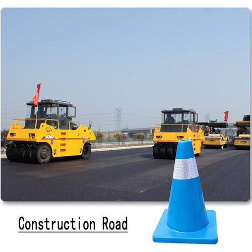 Generic lot de 6 cone de route-bleu-29cm - image 2