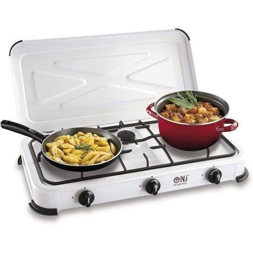 Generic Agréable Réchaud à Gaz 3 Feux Avec Couvercle - image 2