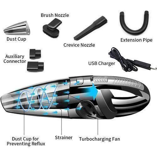 Generic Aspirateur De Voiture Rechargeable - Noir - image 5