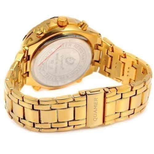 product_image_name-Generic-Montre Dual Chrono Analogique Et Numérique Fond Noir Quamer- Doré-2