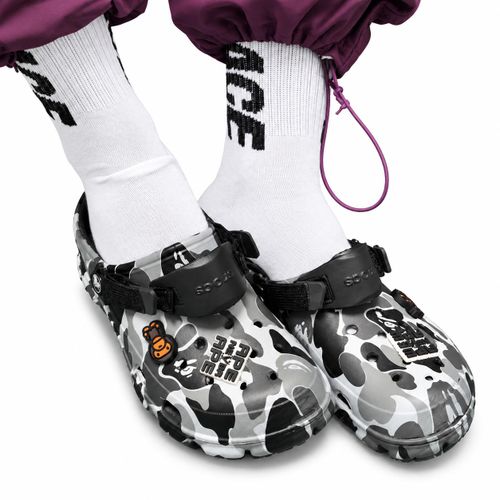 Fashion Crocs bape perforés à bride réglable