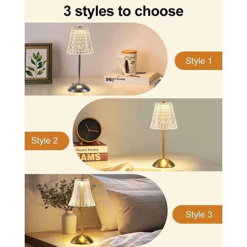 product_image_name-Generic-Lampe De Table LED Rechargeable à Piles, Intensité Variable Et 3 Couleurs, Finition Or Poli, Lampes Tactiles Sans Fil Pour Chambre à Coucher, Salon, Bar, Restaurant-6