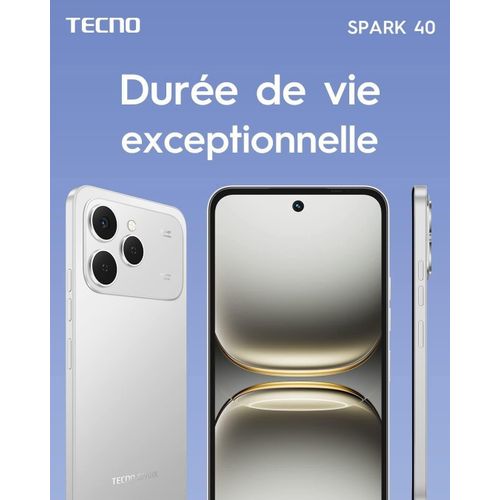 product_image_name-Tecno-Spark 40 - 6,67 Pouces - 128Go Rom - (4+4)Go 8 Ram - 2 Sim - 50 Mpx - 5200 mAh-2