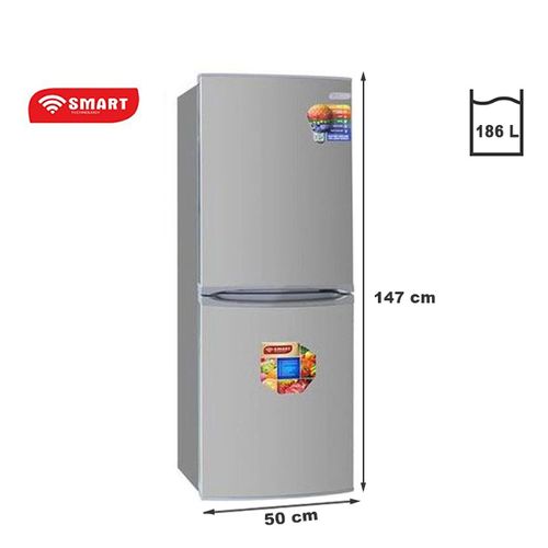 SMART TECHNOLOGY Réfrigérateur Combiné - STCB-277H - 186 L - Gris