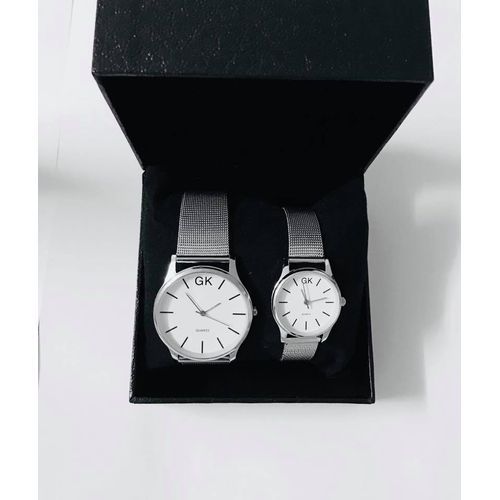product_image_name-Gk-Montre Duo Femme Et Homme En Inox - Fonds Blanc - Argent-1