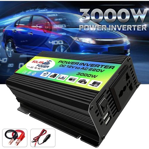 Convertisseur de Voltage de voiture 12V à 220V, 3000W / 6000W