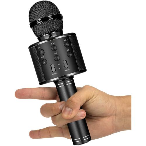 Generic Microphone Sans Fil Haut-Parleur Noir - Prix pas cher