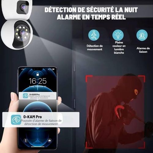 Generic Caméra Intelligente Double Vision – Sécurité Totale à 360° - image 3