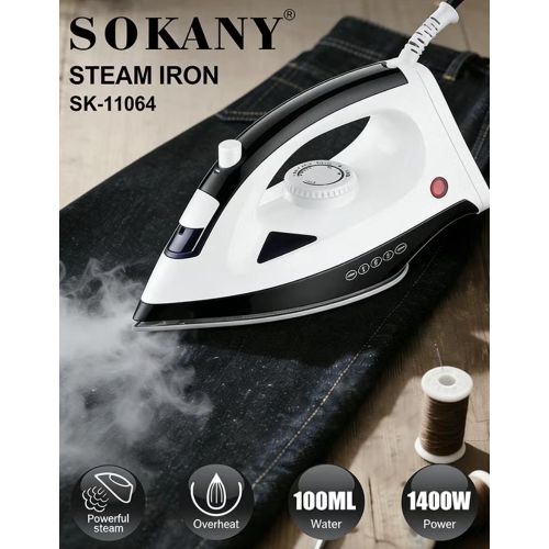 product_image_name-Sokany-Fer à Repasser Vapeur SK-11064 - 1400W - Semelle Antiadhésive-1