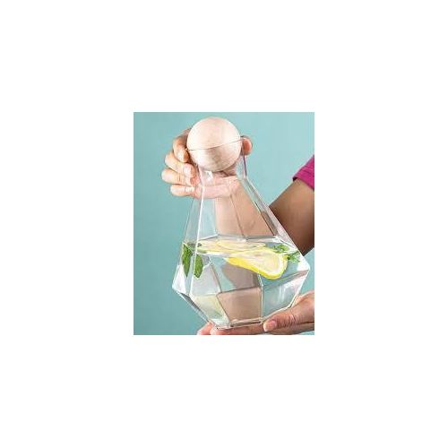 Generic Carafe en Verre avec Bouchon en Bois – Design Élégant - image 2