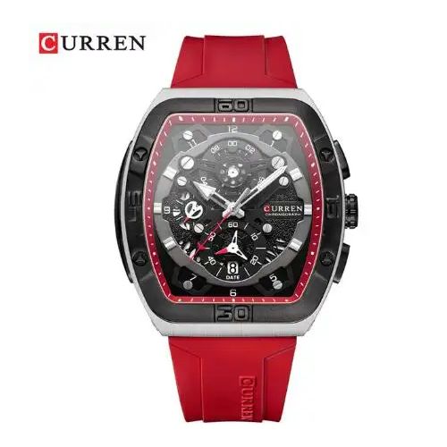 product_image_name-Curren-Montre de luxe Rouge Fond Noir -3