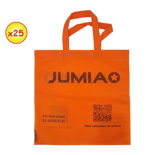 Generic Sac Non Tissé 30 x 35 Orange x 25