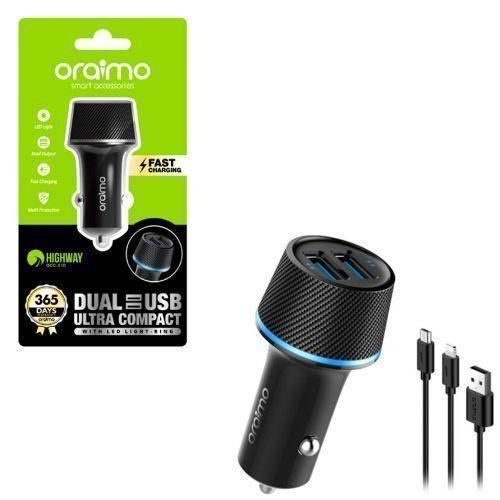 product_image_name-Oraimo- Chargeur Dans Voiture - HIGHWAY OCC - 21DML - Deux Câble NOIR USB Offerts NOIR-1