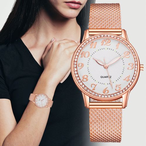 product_image_name-Fashion-Montre A Quartz Pour Femme - 21-Rose Gold/blanc-1