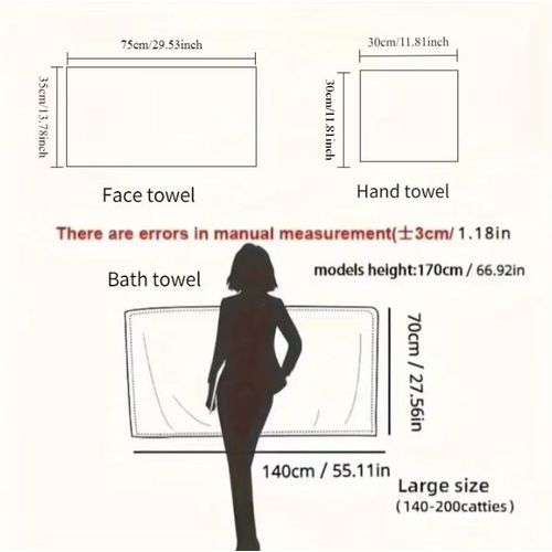 product_image_name-Generic-Ensemble De 3 Serviettes De Bain Douces, Design à Rayures Modernes, Serviettes Super Absorbantes Et à Séchage Rapide-3