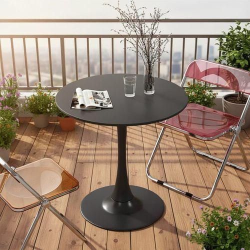 product_image_name-Generic-Table A Manger Ronde Moderne Noir-1