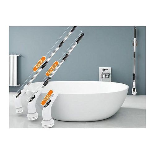product_image_name-Generic-Brosse de nettoyage électrique, essoreuse portative, avec brosses interchangeables pour cuisine, salle de bain, carrelage, évier, sols et murs-2
