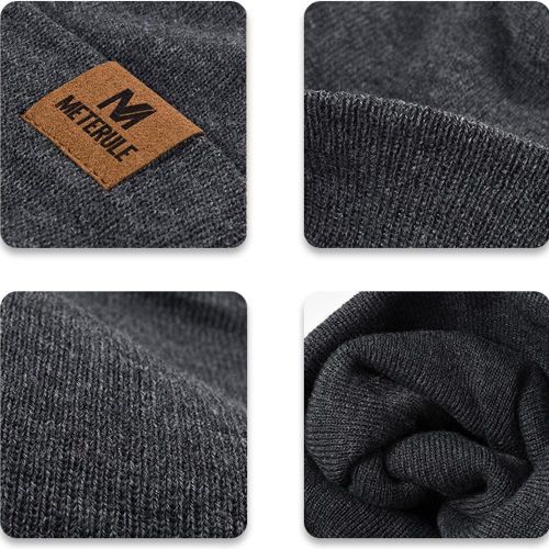 product_image_name-Fashion-Bonnet tricoté pour hommes, bonnet extérieur - gris foncé chiné-2