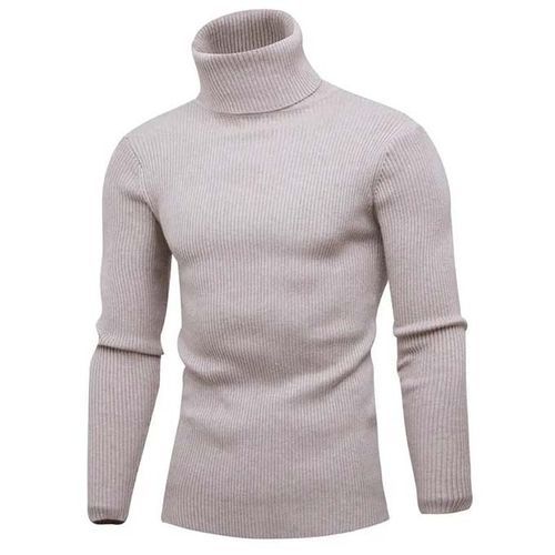 Fashion Pull A Col Roule Epais Et Chaud Pour Homme Vetement De Marque Col Haut Couleur Beige Prix pas cher Jumia CI