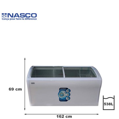 Nasco Congelateur Horizontal 538 L - NAS-FS705CH - Blanc
