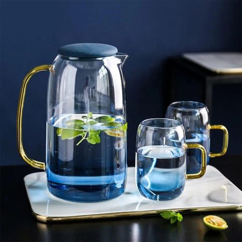 Generic Service à boisson en verre avec carafe et verres – Design transparent - image 2