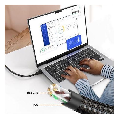 product_image_name-LASA-Câble Ethernet Cat6 RJ45 tressé, cordon LAN mâle-à-mâle de 2M-3