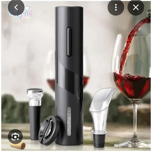 Generic  Tire bouchon a vin électrique 3 en 1 ..NOIR