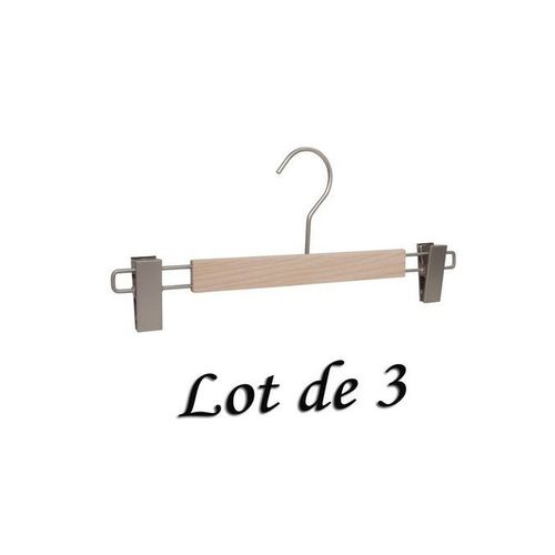 Generic Ceintre En Bois Lot De 3 Pcs - Prix pas cher