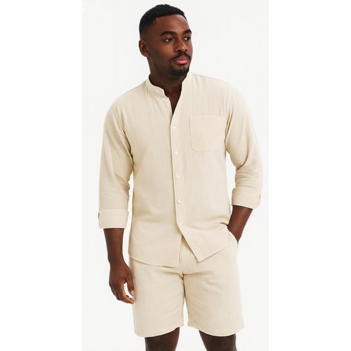 product_image_name-Fashion-Ensemble Homme 100% Coton – Chemise & Short Idéal pour Plage, Soirées Détente & Sorties Élégantes-2