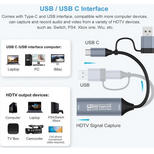 Generic Carte d'acquisition vidéo HDMI vers USB 3.0, 4K pour streaming OBS jeu - image 3