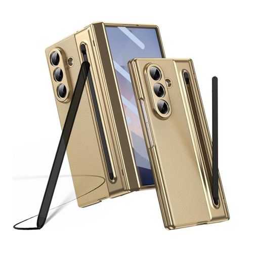 Generic Etui a Rabat compatible Samsung Galaxy Z Fold 7 5G avec Stylet S intégrée - OR