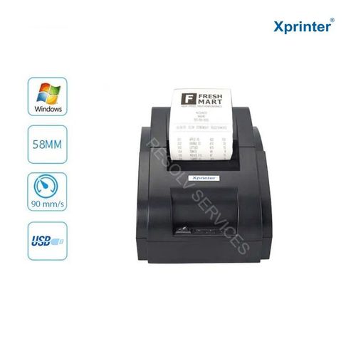 Generic XPRINTER Imprimante Thermique De Reçu Tickets-Caisse 58mm USB -NOIR  - Prix pas cher