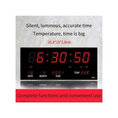 product_image_name-Generic-ZOFF Grand écran Horloge Murale Numérique Affichage Bureau Heure Température Calendrier Date-3