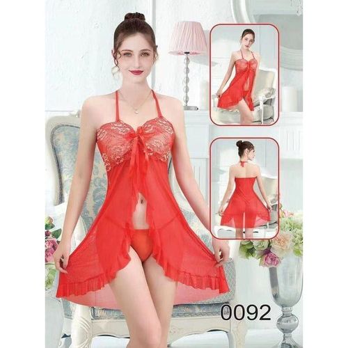 Generic Mini Robe & String En Tissu Dentelle Transparente