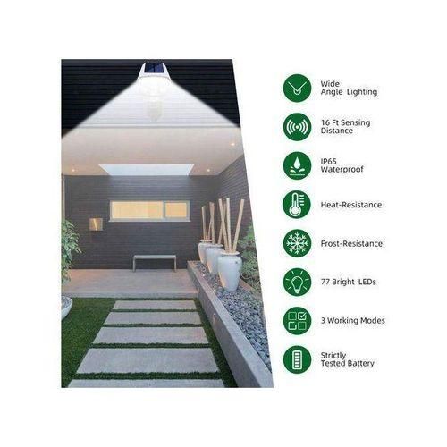 Generic Puissant Lampe Murale Solaire Avec Capteur De Mouvement - image 4