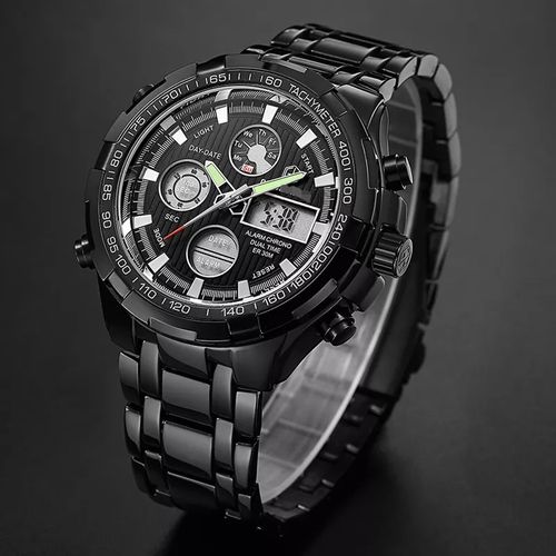 Quamer Montre Pour Homme Chronographe De Luxe Quartz LED Bo te