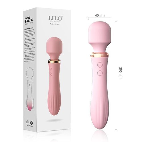 product_image_name-Generic-3-in-1 Heating Vibrator  Wand Massage Toy for Female  10 speed Dual Stimulation Vibrator with Lingerie Free Gift-8
