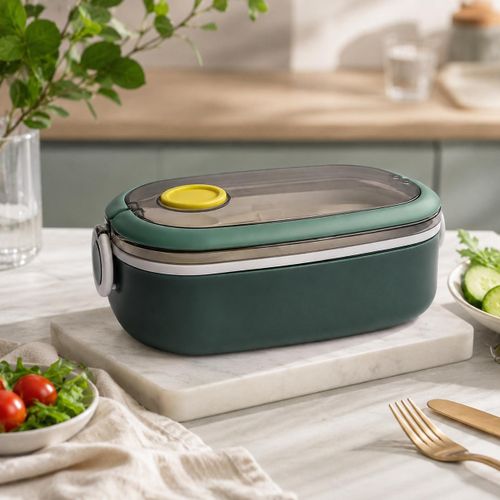 Generic Lunch Box 1 Niveau avec Compartiment Intérieur en PP et Couverts