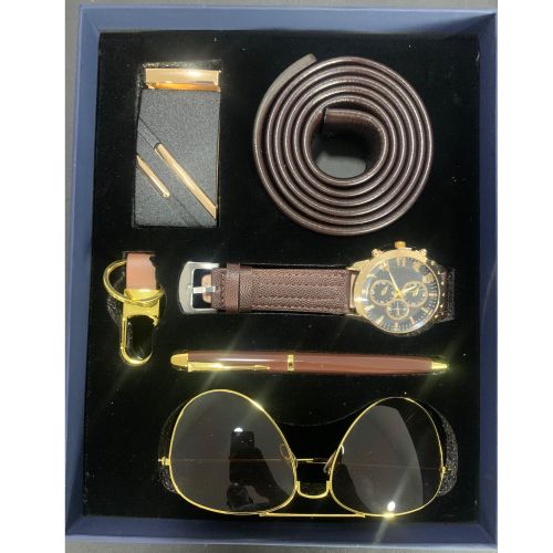 product_image_name-Fashion-Coffret Cadeau "L'Équipement Complet" – Montre Chrono, Ceinture Automatique & Lunettes Aviateur-2
