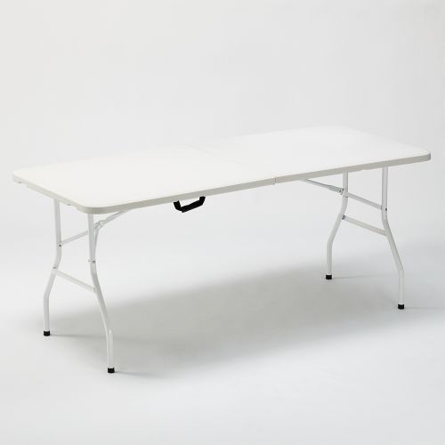 Table pliante, résine, blanc, 30