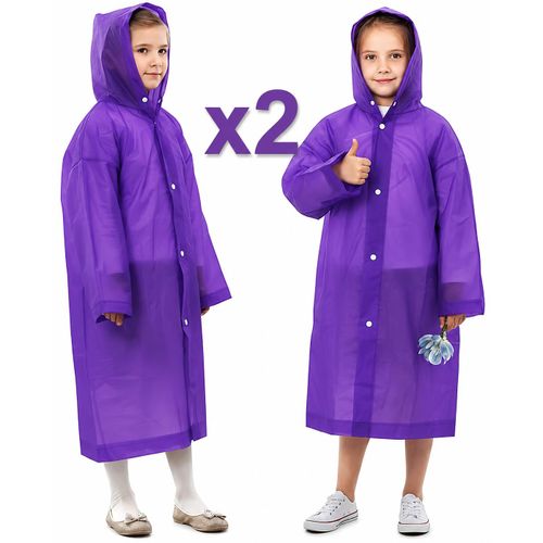 Generic Lot de 2 imperméable complet pour enfants 6 à 12 ans
