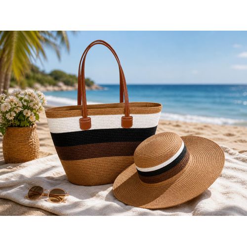 Generic Ensemble Sac de Plage et Chapeau Large Bord – Style Été Élégant - image 2