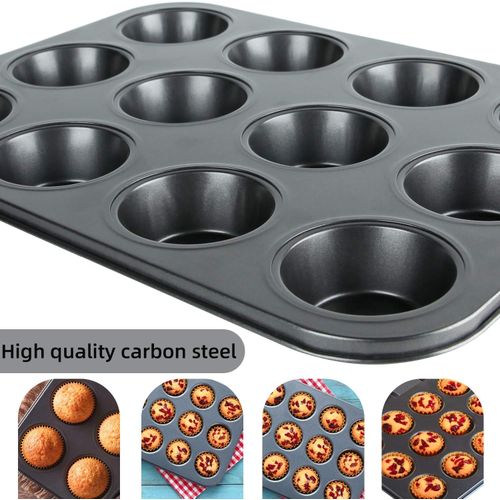 Generic Moule à 12 Cupcake/Muffins En Métal Ø 6.50 Cm - image 2