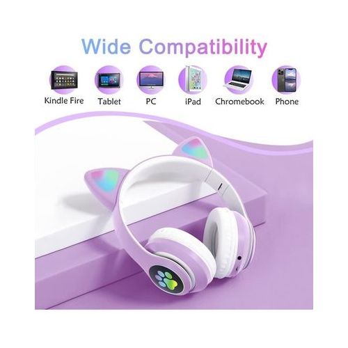 Universal - Casque oreille chat casque pliable enfant bluetooth